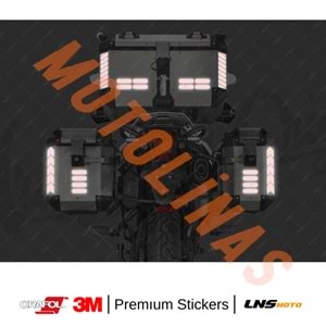 ŞERİT 2li SET ETİKETİ [SİYAH/V2] [REFLEKTİF] 3M STİCKER ÇANTA ETİKETİ- UNİVERSAL