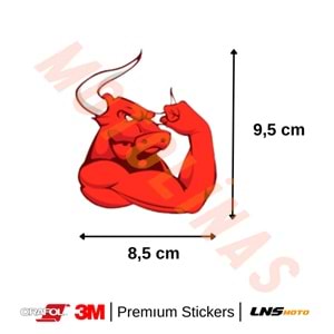 KASLI BOĞA YAZILI ETİKET 3M STİCKER- UNİVERSAL