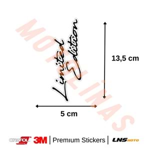 LİMİTED EDİTİON REKLEFTİF YAZILI ETİKET 3M STİCKER- UNİVERSAL