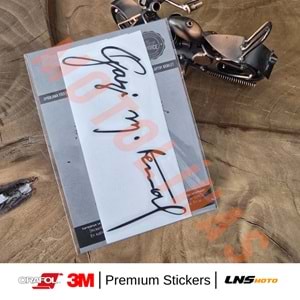 GAZİ M. KEMAL YAZISI [SİYAH] REKLEFTİF YAZILI ETİKET 3M STİCKER- UNİVERSAL