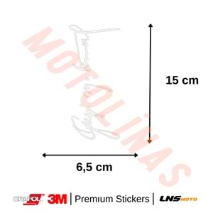 GAZİ M. KEMAL YAZISI [BEYAZ] REKLEFTİF YAZILI ETİKET 3M STİCKER- UNİVERSAL