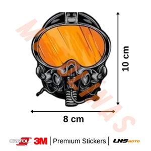F16 PİLOT MASKESİ ETİKETİ 3M STİCKER- UNİVERSAL