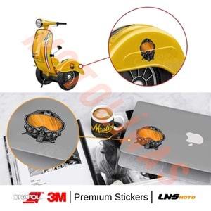 F16 PİLOT MASKESİ ETİKETİ 3M STİCKER- UNİVERSAL