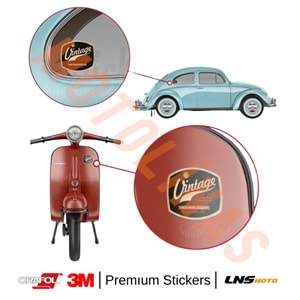 VİNTAGE ETİKETİ 3M STİCKER- UNİVERSAL