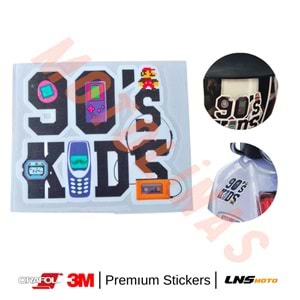 90 lar ÇOCUKLARI ETİKET 3M STİCKER- UNİVERSAL