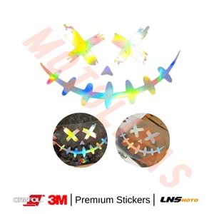 KORKUTUCU YÜZ SERİSİ NO2 [HOLOGRAM] ETİKET 3M STİCKER- UNİVERSAL