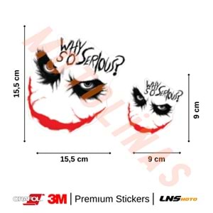 JOKER YÜZÜ 2li ÖZEL SERİ 2 ETİKET 3M STİCKER- UNİVERSAL