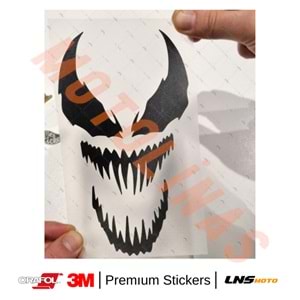 KORKUTUCU YÜZ SERİSİ NO1 VENOM ETİKETİ [REFLEKTİF] 3M STİCKER- UNİVERSAL