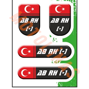 KAN GRUBU 4 LÜ [DAMLA SİLİKONLU] [ABRH-]