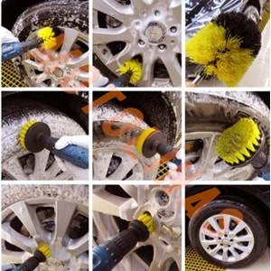 MATKAP UCUNA TAKILAN MOTOSİKLET 3lü FIRÇA SETİ - BAKIM,SERVİS