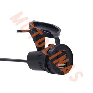 TELEFON TEK ÇIKIŞLI USB ŞARJ ALETİ - MOTOSİKLET UNIVERSAL