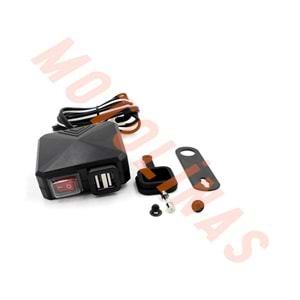 TELEFON 2li USB ŞARJ MAKİNASI SU GEÇİRMEZ USB2.1A - UNİVERSAL