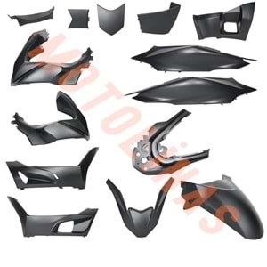 KAPORTA SETİ MAT SİYAH 2021-2024 - HONDA PCX 2021-2024