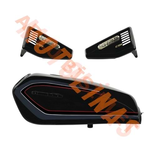 BENZİN DEPOSU VE YAN KAPAKLAR SİYAH [TAKIM] [OEM] CG