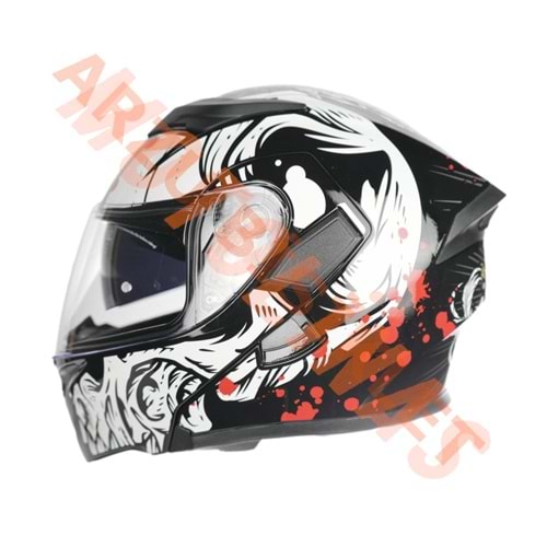 KC - ÇENE AÇILIR VİZÖRLÜ KASK [KC902] [KURU KAFA] [S]