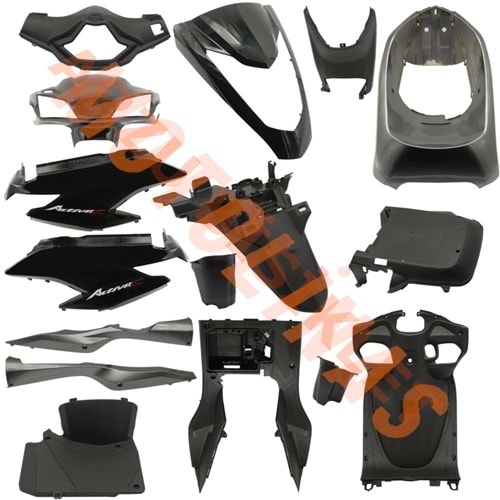 KAPORTA Y. SET [SİYAH] [YENİ MODEL] HONDA ACTIVA S
