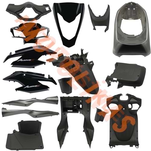 KAPORTA Y. SET ESKİ MODEL [SİYAH] HONDA ACTIVA S