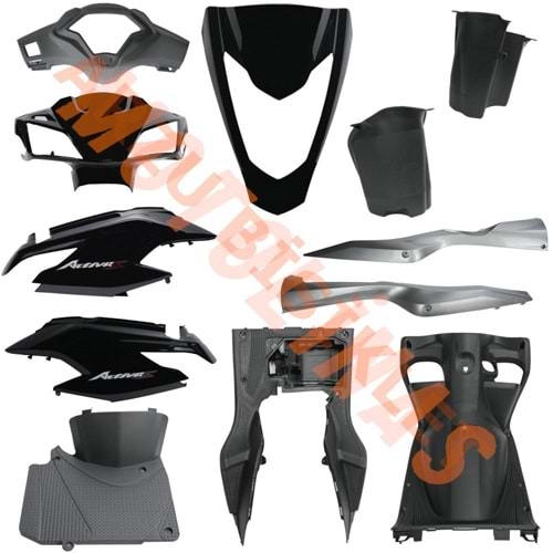 KAPORTA SET [SİYAH] [YENİ MODEL] HONDA ACTIVA S