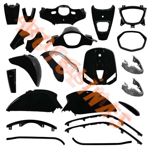 KAPORTA Y.SET [BOYALI AKSAM] [SİYAH] WING 50