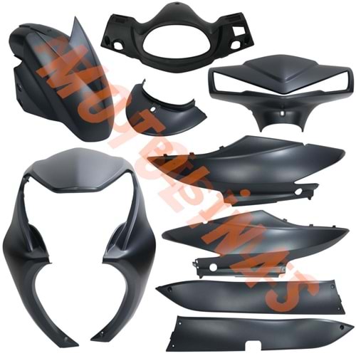 KAPORTA SET [BOYALI AKSAM] [KRİSTAL SİYAH ] SPACE PRO MAX