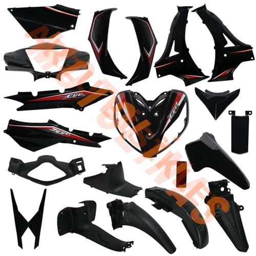 KAPORTA SET KOMPLE [SİYAH] KUBA EGE