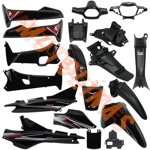 KAPORTA SET [SİYAH] - ARORA KASIRGA