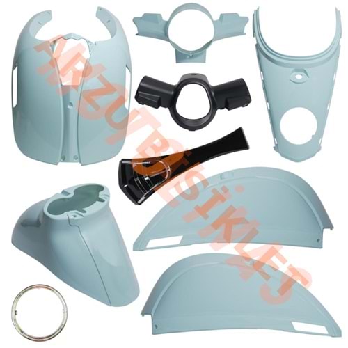 KAPORTA SET [BOYALI AKSAM] [MAVİ] - KUBA BLUEBERRY