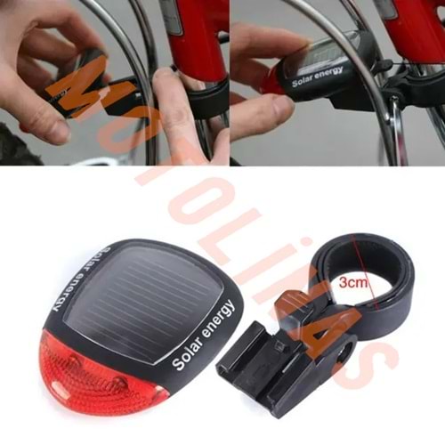 BİSİKLET STOP GÜNEŞ ENERJİLİ 3 MODLU - İTHAL LNSbike