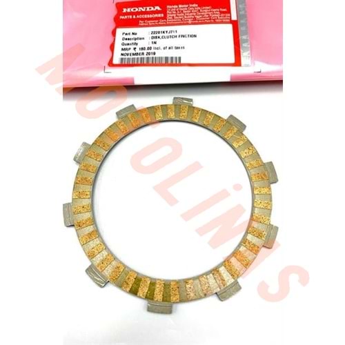 DEBRİYAJ BALATASI ADET(22201-KYJ-711) E.MODEL - HONDA CBR250