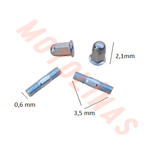 EGZOZ SAPLAMA 2 ADET VE SOMUN 2 ADET [TAKIM] - CUP,KH, SFC, ÇELİK, BİSAN, KUBA, HS, RS, MT