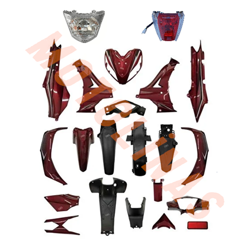 KAPORTA SET KOMPLE [KIRMIZI] FAR VE STOP DAHİLDİR - KUBA EGE