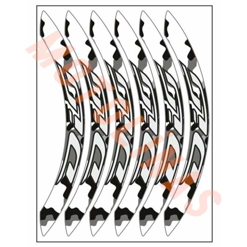 HONDA DİO (YENİ MODEL) SET JANT ŞERİDİ - KAMUFLAJ BEYAZ