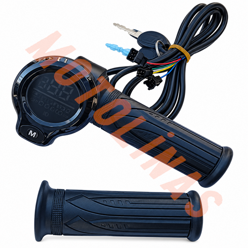 GAZ KOLU [LED EKRAN + KONTAK ÖZELLİKLİ] YUVARLAK EKRAN - EBİKE VE FATBİKE
