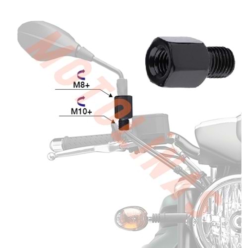 ALT 10mm DÜZ DİŞ - ÜST 8mm DÜZ DİŞ AYNA UZATMA APARATI