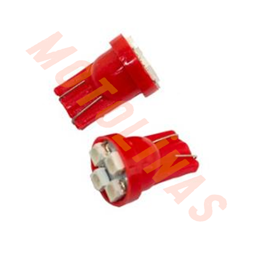 AMPUL [DİPSİZ] 8 LEDLİ T10 5W 12V [KIRMIZI][SET] - SİNYAL/PARK AMPULU