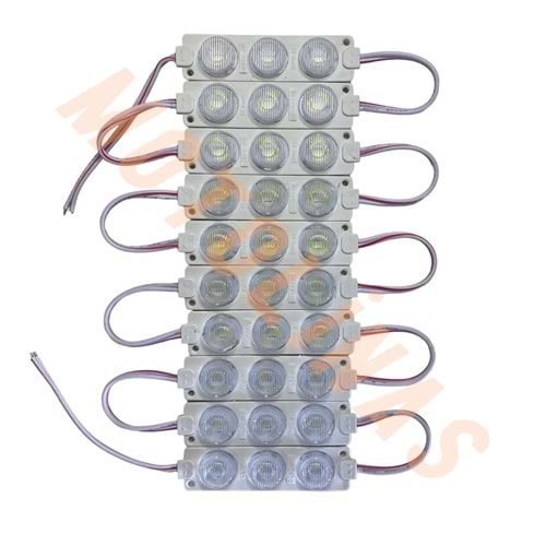 PARMAK LAMBA MODÜL LED BEYAZ [3 LEDLİ MERCEKLİ] 10 LU PAKET FİYAT