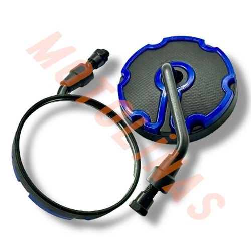 AYNA TAKIMI 10mm [MAVİ] YUVARLAK MODEL - UNİVERSAL
