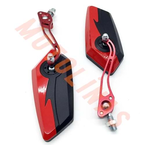 AYNA TAKIMI 10mm [KIRMIZI] ALEV MODEL 3 - UNİVERSAL