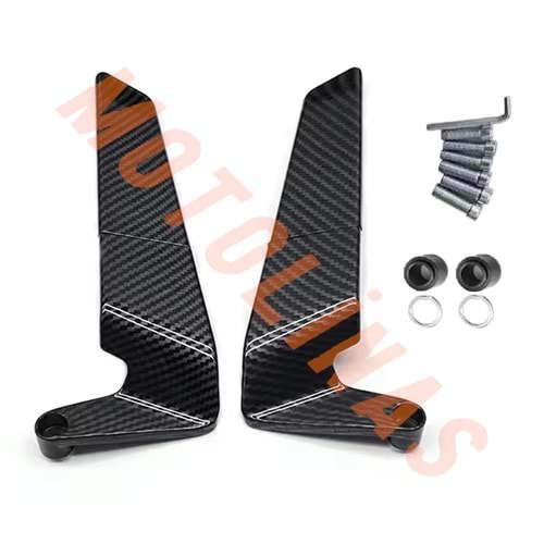 KATLANIR AYNA [KARBON] [KÜÇÜK] YARASA H2 MODEL - UNİVERSAL