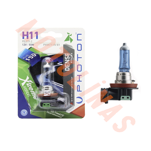 AMPÜL 12V-55W [H11] FAR EGRİ SOKET %150 FAZLA IŞIK XTREME VISION SERİSİ - BAJAJ MODELLERİ