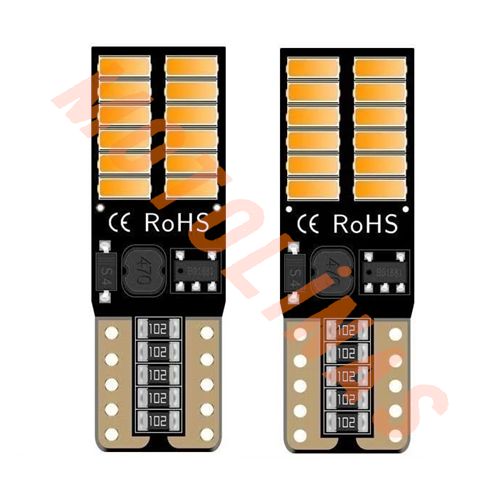 DİPSİZ AMPÜL 12V-T10 [TURUNCU] [ADET FİYAT] 24 LEDLİ PARK AMPÜLÜ