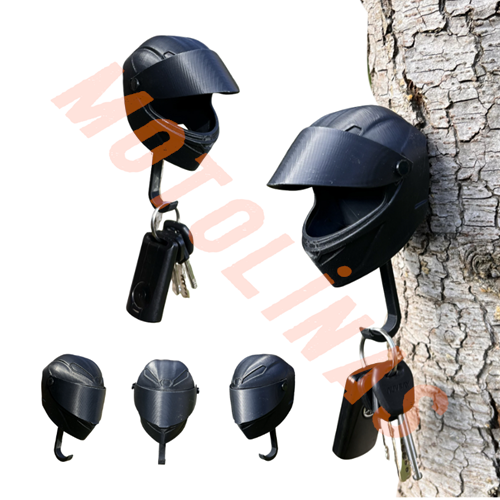 3D KASK TASARIMLI ANAHTARLIK ASKISI [SİYAH] MOTOSİKLET SEVERLERE ÖZEL