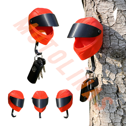 3D KASK TASARIMLI ANAHTARLIK ASKISI [KIRMIZI] MOTOSİKLET SEVERLERE ÖZEL