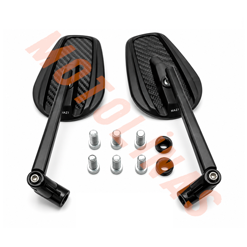 AYNA TAKIMI METAL [GERÇEK KARBON - OVAL ] 8mm-10mm APARATLI - UNİVERSAL