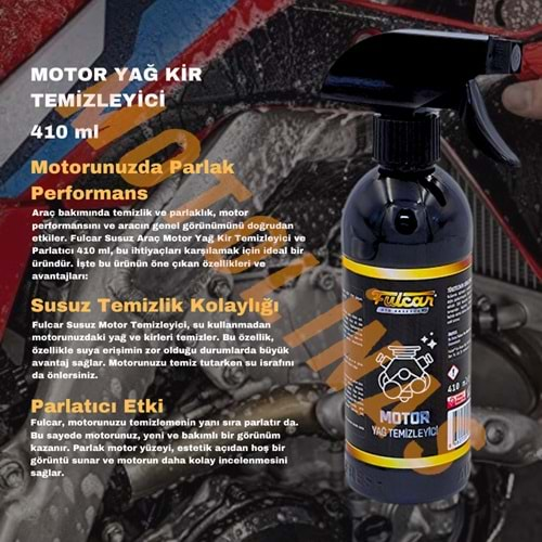 MOTOR YAĞ,KİR TEMİZLEYİCİ SPREY 410ml ÖZEL FORMÜL - UNİVERSAL