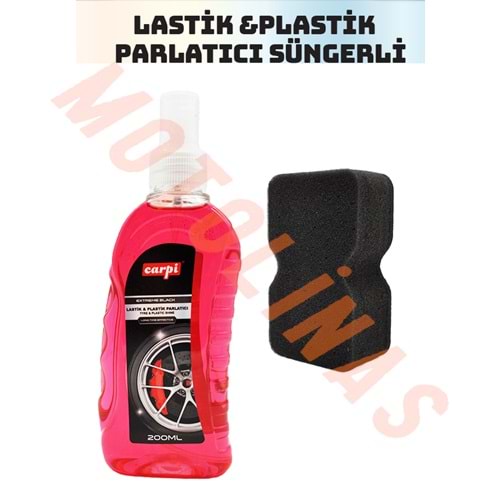LASTİK VE PLASTİK MAT KAPORTA PARLATICI SPREY 200ML + SÜNGERLİ SET