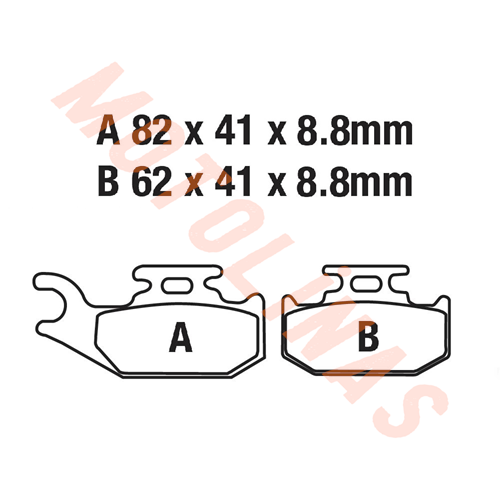 ARKA FREN DİSK BALATASI FA317 ATV CF MOTO 550 SUZUKİ LT-A 500 BOMBARDİE CAN-AM CANNONDALE JOHN DEERE