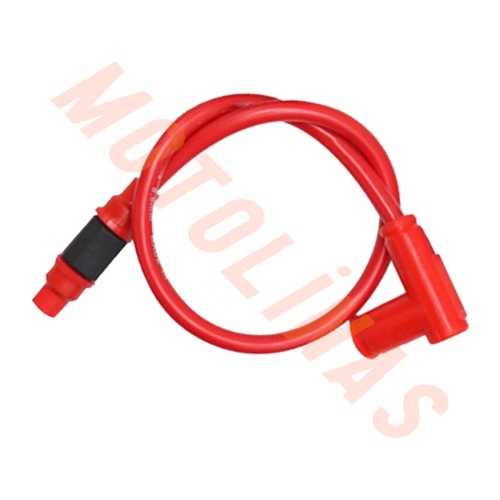 BUJİ KABLOSU VE BUJİ BAŞLIĞI 53cm 8.8mm ÇİFT KABLO [KIRMIZI] - MODİFİYE