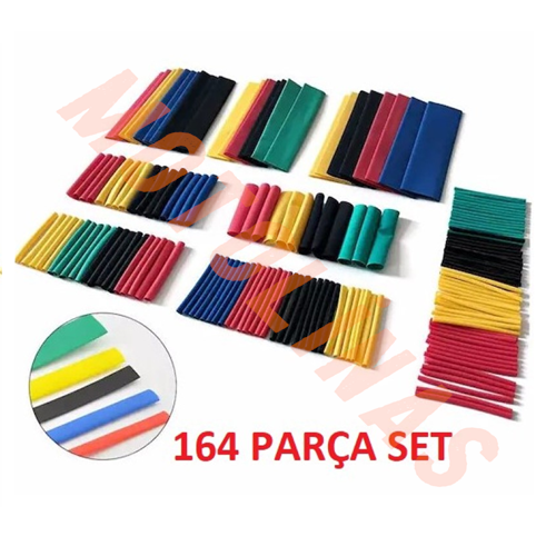 PARÇA KAPLO TAMİR KİTİ, ISIYLA DARALAN MAKARON 164 PARÇA - MUHTELİF