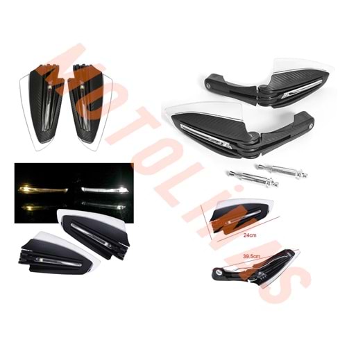 ELCİK KORUMA LEDLİ KATLANIR (PARK-SİNYAL) - UNİVERSAL